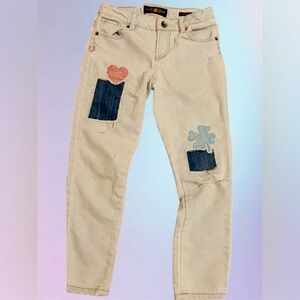 Lucky brand 🍀kids patched distressed blue jeans excellent used condition…